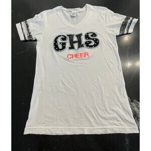 Cheer Mom  SM t-shirt Glam "GHS Cheer" black and white 100% Cotton